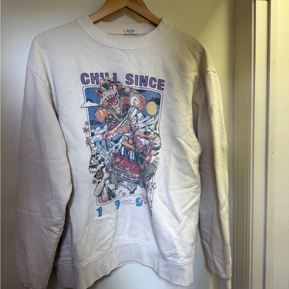 Graphic Sweatshirt with Chill Since Print